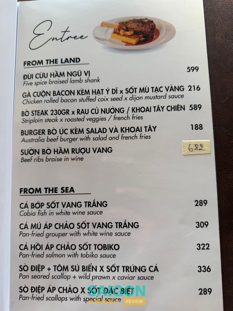 Ocean House Vũng Tàu nhà hàng view biển có phục vụ steak