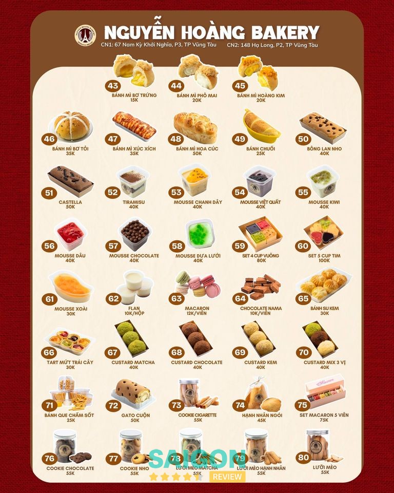 Nguyễn Hoàng Bakery – Nam Kỳ Khởi Nghĩa - tiệm bánh ở Vũng Tàu